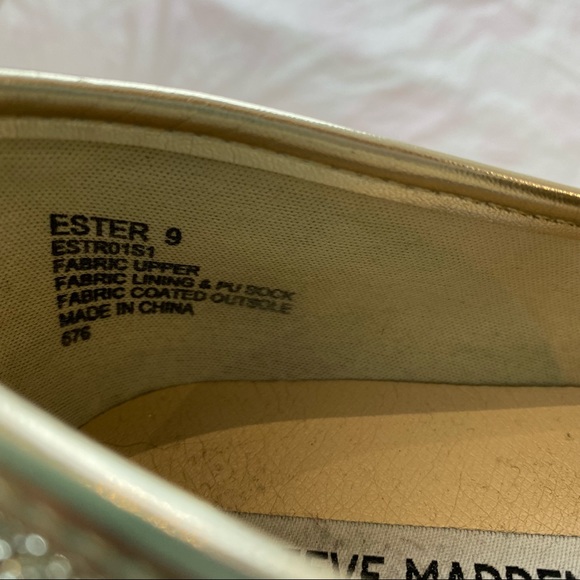 Steve Madden Crystal Slip ons SZ 9 style Ester in Beige - Picture 14 of 16